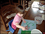 photo of toddler colouring